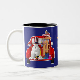 Tasse 2 Couleurs Petit camion rouge de plaisir de famille gelé