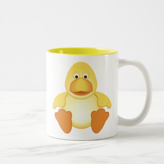 Tasse 2 Couleurs Petit canard jaune (Droit)