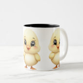 Tasse 2 Couleurs Petit Canard mignon (Devant droit)