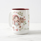 Tasse 2 Couleurs Petit Chaperon Rouge Cute Whimsical (Devant gauche)