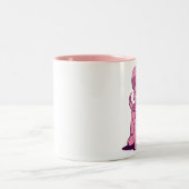 Tasse 2 Couleurs Petit chiot rose (Centre)