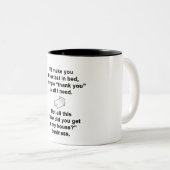 Tasse 2 Couleurs Petit déjeuner au lit (Devant droit)