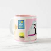 Tasse 2 Couleurs Petit déjeuner avec Stephanie Deluxe (Devant gauche)