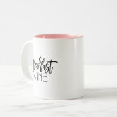 Tasse 2 Couleurs Petit-déjeuner Vin Funny Classic Mug, 11 oz (Devant gauche)