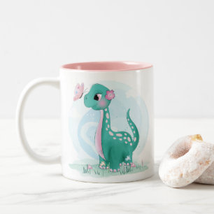 Tasse 2 Couleurs Petit Dinosaure mignon avec Musique Papillon
