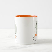Tasse 2 Couleurs Petit éléphant sur un vélo (Centre)