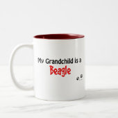 Tasse 2 Couleurs Petit-enfant de beagle (Gauche)