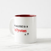 Tasse 2 Couleurs Petit-enfant de Pyrénées (Devant gauche)