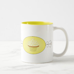 Tasse 2 Couleurs Petit gâteau de fantaisie jaune