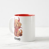 Tasse 2 Couleurs Petit Goldendoodle Devil (Devant gauche)