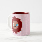 Tasse 2 Couleurs Petit hérisson mignon (Devant gauche)