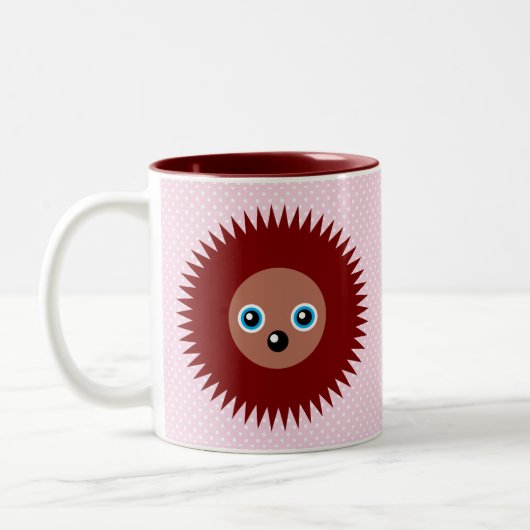 Tasse 2 Couleurs Petit hérisson mignon (Gauche)