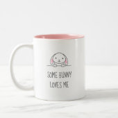 Tasse 2 Couleurs Petit lapin lapin Peeeing au-dessus Citation (Gauche)