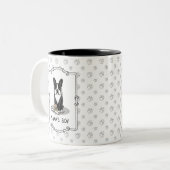 Tasse 2 Couleurs Petit Mama's Boy Boston Terrier (noir) (Devant gauche)