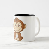 Tasse 2 Couleurs Petit singe doux (Devant droit)