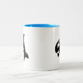Tasse 2 Couleurs Petite baleine d'Orca (Centre)