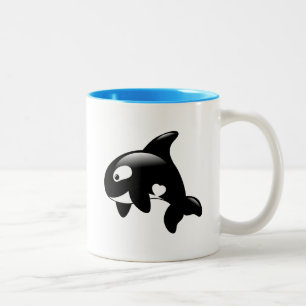 Tasse 2 Couleurs Petite baleine mignonne d'orque