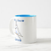 Tasse 2 Couleurs Petite bougie Budgie Queen Neige (Devant gauche)