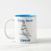 Tasse 2 Couleurs Petite bougie Budgie Queen Neige (Gauche)