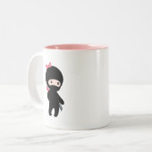 Tasse 2 Couleurs Petite fille Ninja (Devant gauche)