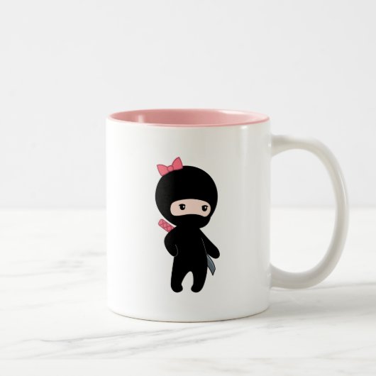 Tasse 2 Couleurs Petite fille Ninja (Droit)