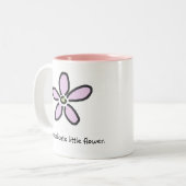 Tasse 2 Couleurs Petite fleur sensible (Devant gauche)