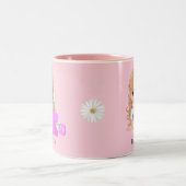 Tasse 2 Couleurs Petite princesse mignonne avec Fleur marguerite ro (Centre)