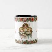 Tasse 2 Couleurs Petites filles Noël Anges victoriens avec saint (Centre)