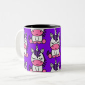 Tasse 2 Couleurs Petites filles Unicorn Pony (Devant gauche)