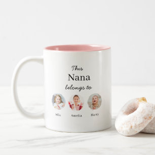 Tasse 2 Couleurs Petits-enfants de Nana Mignons Personnalisés