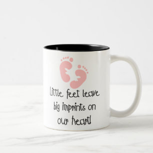 Tasse 2 Couleurs Petits Pieds Grands Empreintes Rose