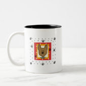 Tasse 2 Couleurs Petits T-shirts et cadeaux Doggie Brown (Gauche)