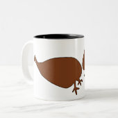 Tasse 2 Couleurs Petroglyphes australiens Oeuf et Oiseaux (Devant gauche)