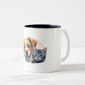 Tasse 2 Couleurs pets and dog (Devant droit)