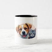 Tasse 2 Couleurs pets and dog (Centre)