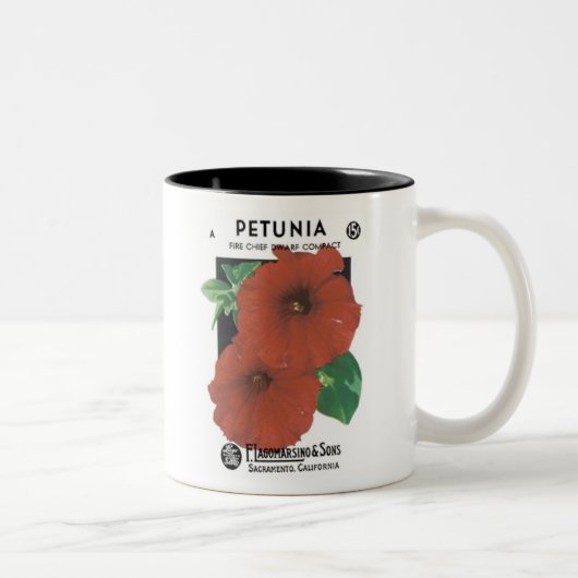 Tasse 2 Couleurs Petunia Fire Chief Nwarf Seed Packet, F. Lagomarsi (Droit)