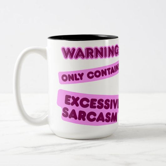 Tasse 2 Couleurs Peut contenir un sarcasme excessif (Gauche)