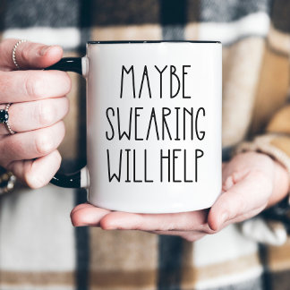 Tasse 2 Couleurs Peut-être que le jurage aidera à minimiser la typo