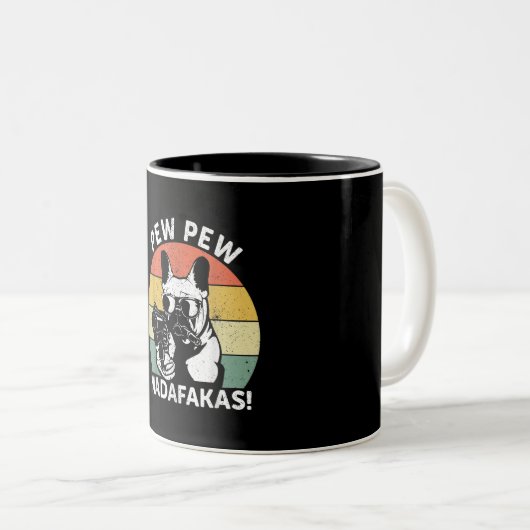 Tasse 2 Couleurs Pew Pew Madafakas Crazy Pew (Devant droit)