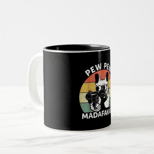Tasse 2 Couleurs Pew Pew Madafakas Crazy Pew (Devant gauche)