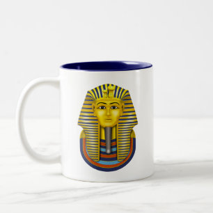 Tasse 2 Couleurs Pharaon doré égyptien & Ankh