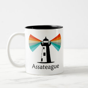 Tasse 2 Couleurs Phare d'Assateague Virginia Arc-en-ciel