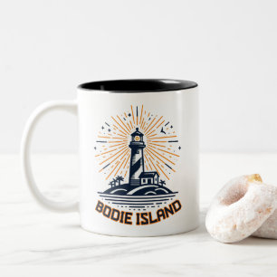 Tasse 2 Couleurs Phare de Bodie Island, Caroline du Nord, Lever du