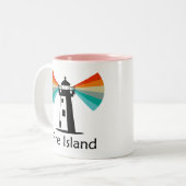 Tasse 2 Couleurs Phare de Fire Island Arc-en-ciel (Devant gauche)