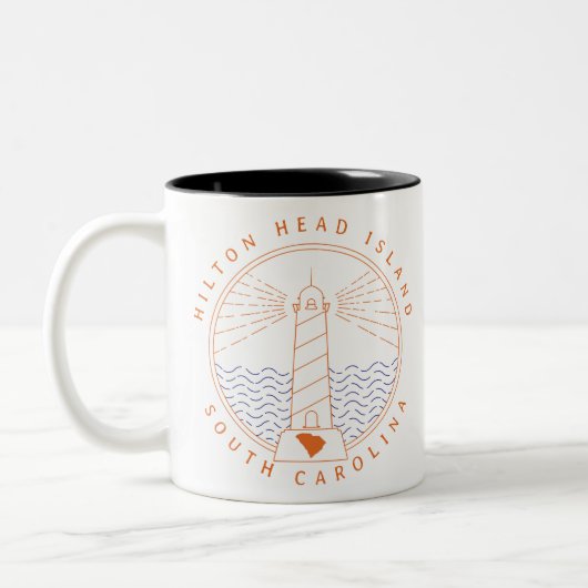 Tasse 2 Couleurs Phare de Hilton Head Island (Gauche)