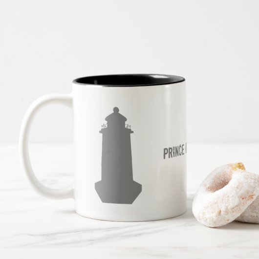 Tasse 2 Couleurs Phare de l'Île-du-Prince-Édouard (Avec donut)