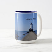 Tasse 2 Couleurs Phare de Ludington (Devant droit)