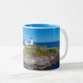 Tasse 2 Couleurs Phare de Nubble Maine (Devant droit)