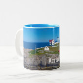 Tasse 2 Couleurs Phare de Nubble Maine (Devant gauche)