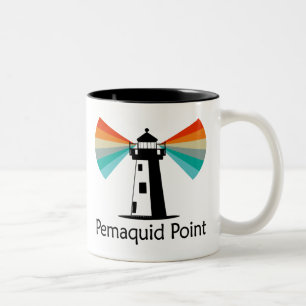 Tasse 2 Couleurs Phare de Pemaquid Point Arc-en-ciel